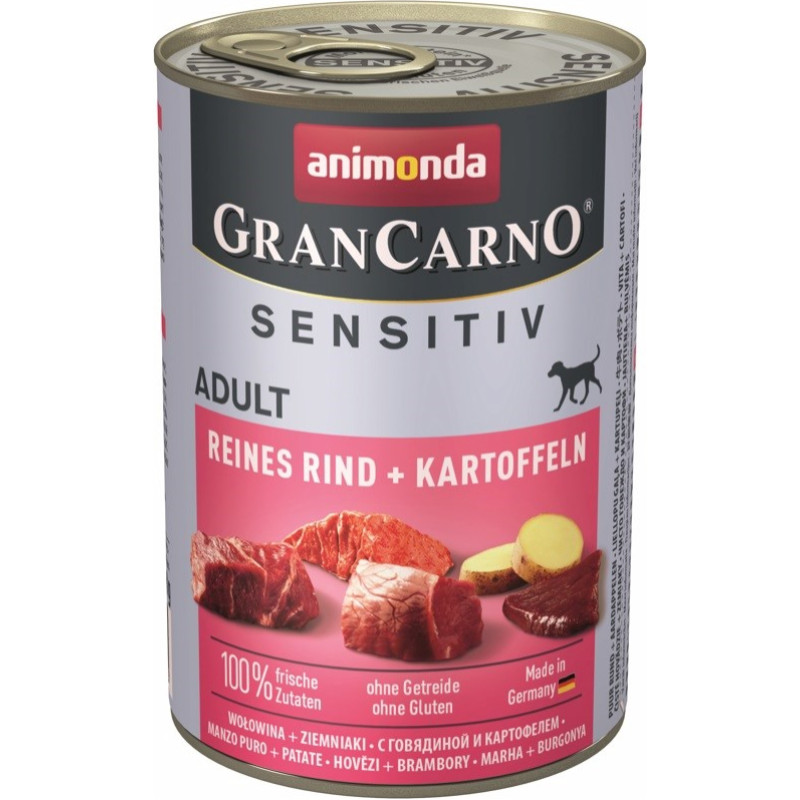 Animonda GranCarno Adult Sensitiv Beef with potatoes - wet dog food - 400g