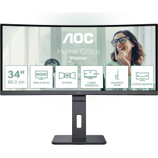 AOC CU34P3CV computer monitor 86.4 cm (34") 3440 x 1440 pixels UltraWide Quad HD LED Black