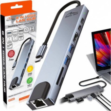 Media-Tech DOCKING STATION 8 IN 1 GIGA LAN HUB MT5046