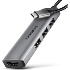 Axagon HMC-H3A USB hub 4in1 5Gbps HDMI 3xUSB-A USB-