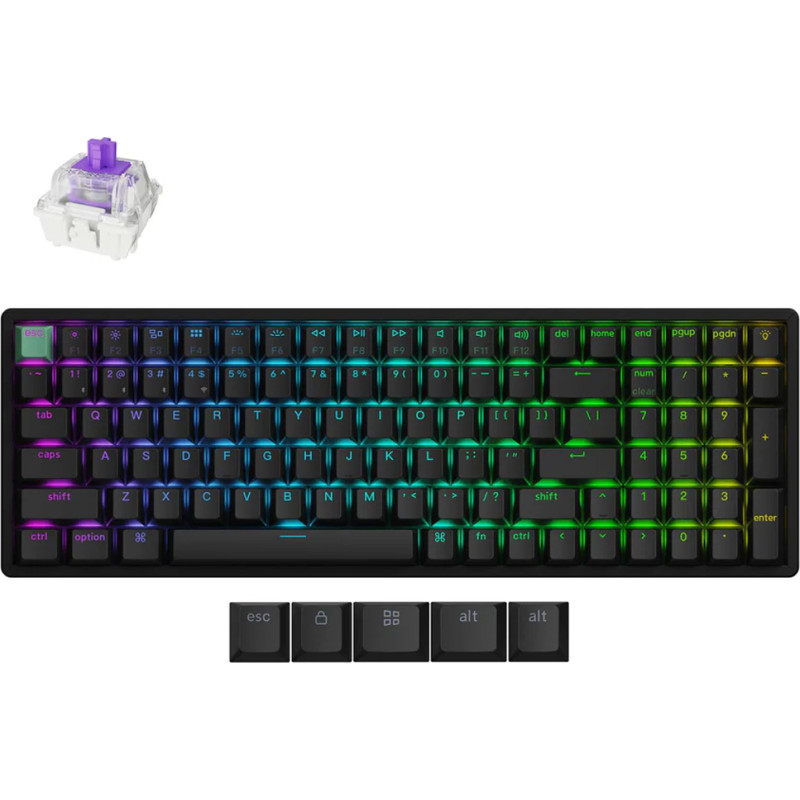 Keychron K4 HE, Gateron Double-Rail Magnetic Nebula Switch, Wireless, Black, US