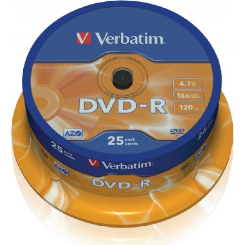 Verbatim DVD-R 16x 4.7GB 25P CB 43522