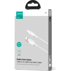 Joyroom USB - Lightning Cable Multi-Color Series A14, 480mb/s, 3A, 1.2m, White (SA34-AL3)