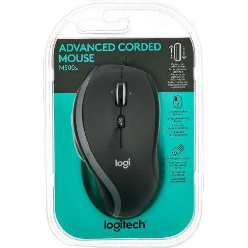 Logitech Mouse Wired M500s Black EU (910-005784)