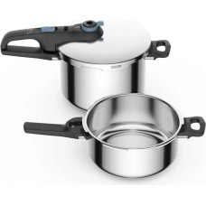 Tefal Secure Trendy Pressure Cooker 4L + 6L + basket P2584301