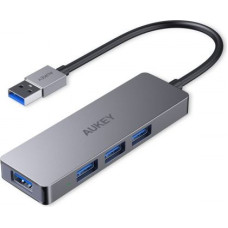 Aukey HUB CB-H3 USB-A aluminum | Ultra Slim | 4w1 | 4xUSB 3.0 | 5Gbps