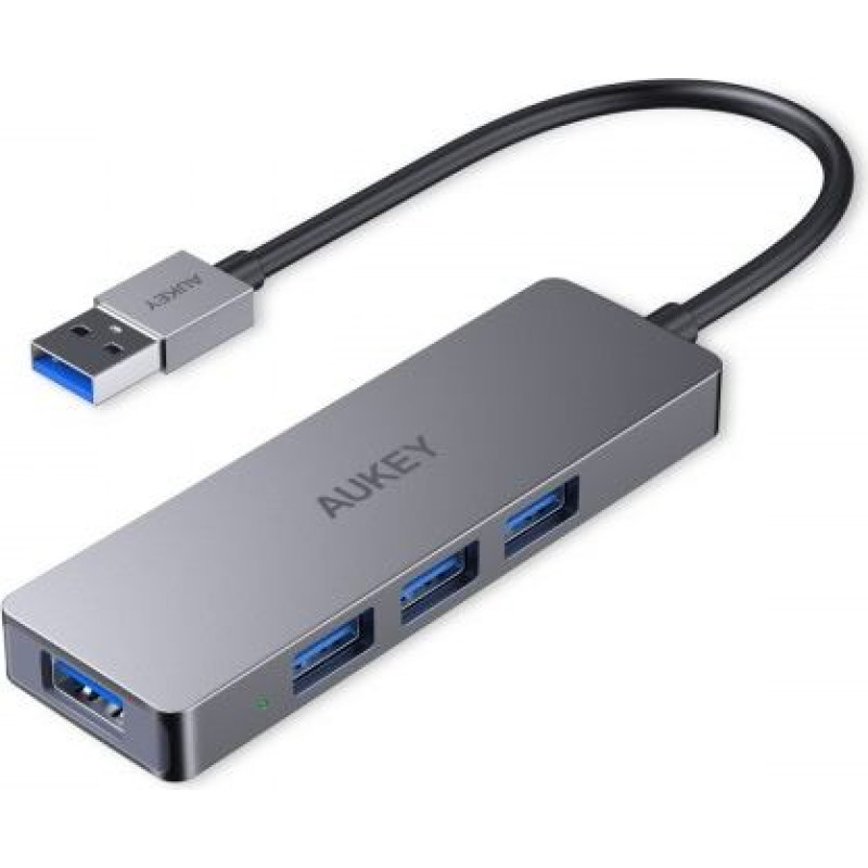 Aukey HUB CB-H3 USB-A aluminum | Ultra Slim | 4w1 | 4xUSB 3.0 | 5Gbps