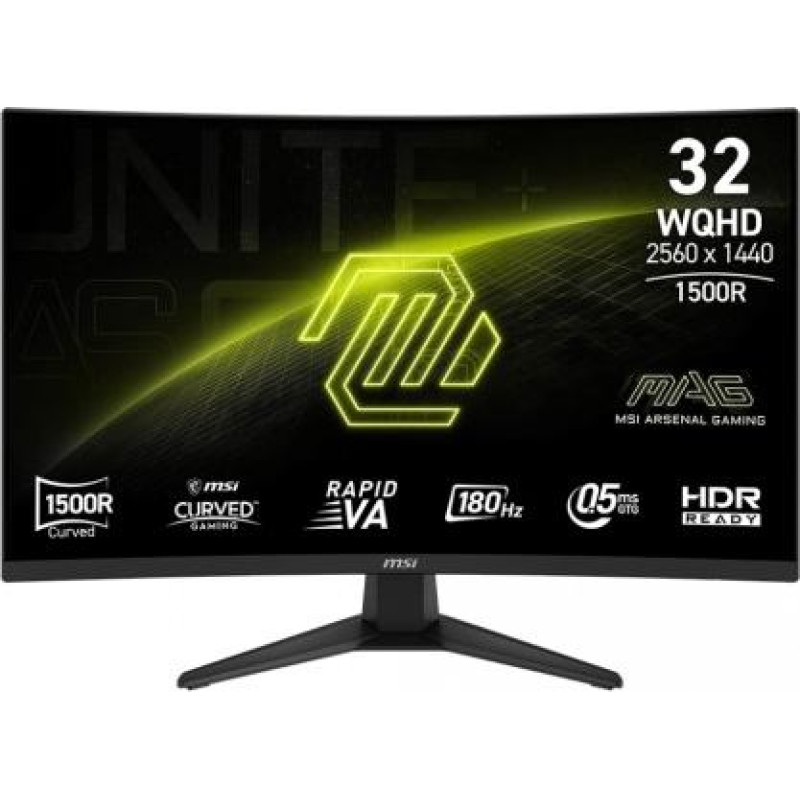 MSI Monitor MAG MAG 321CQF E18 31.5 inch LED/WQHD/LED/Curved/180Hz/black