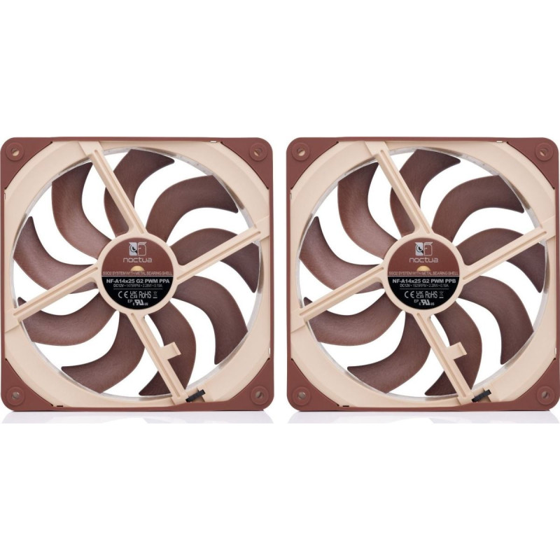 Noctua 140mm NF-A14x25 G2 PWM Sx2 PP - dual fan set
