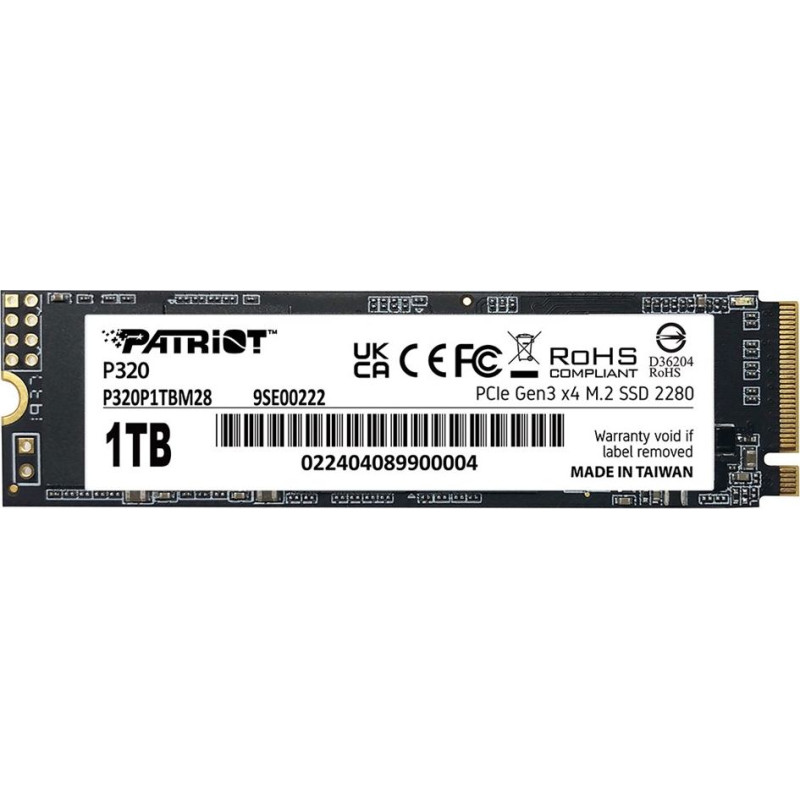 Patriot Memory SSD PATRIOT VIPER P320 M.2 PCI-Ex4 NVMe 1TB 3GB/S (P320P1TBM28)