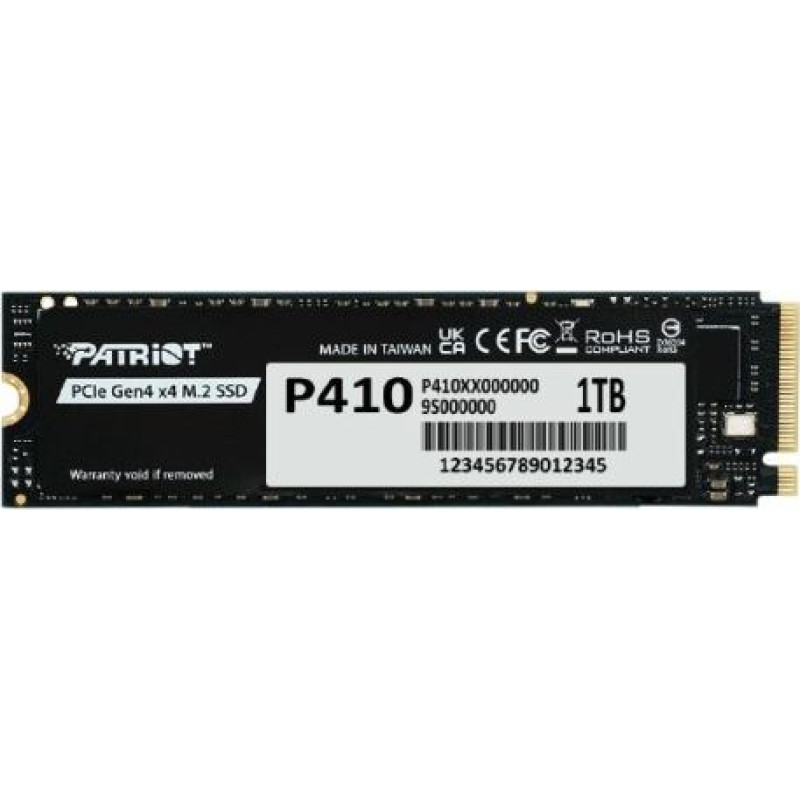 Patriot SSD 1TB P410 PCIe M.2 Gen4 x4 NVMe 1.4 2280 5000/4500MB/s