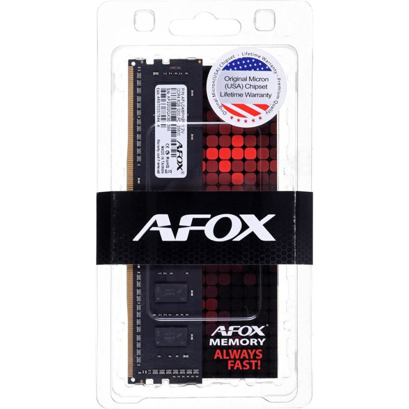 Afox Pamięć AFOX DDR4, 16 GB, 3200MHz, CL22 (AFLD416PS1P)