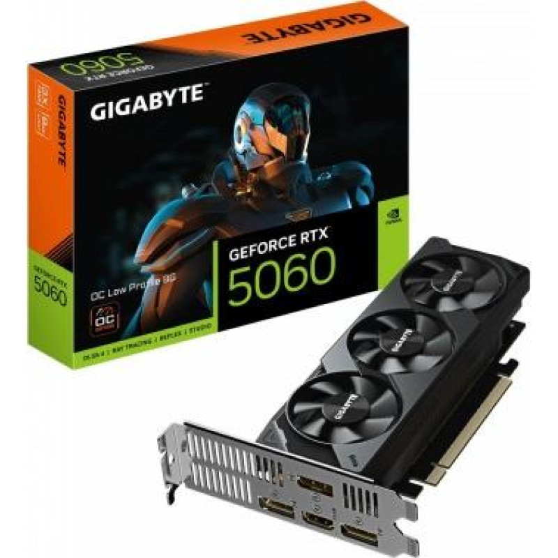 Gigabyte Karta graficzna Gigabyte GeForce RTX 5060 OC Low Profile 8GB GDDR7 DLSS4 (GV-N5060OC-8GL)