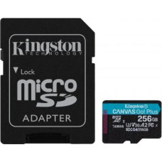 Kingston microSD 256GB CanvasGo! Plus 200MB/s A2 U3 V30 + adapter
