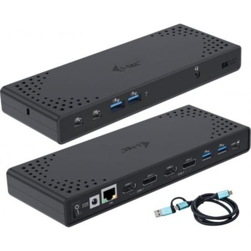 I-Tec Docking Station USB 3.0 / USB-C / Thunderbolt 3 Dual Display Gen2 + Power Delivery 100W
