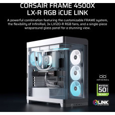 Corsair Case FRAME 4500X LXR RGB White Mid Tower ATX
