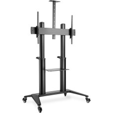 Digitus Stojak mobilny pojedynczy z p&oacute;łk&scaron; i uchwytem na kamerę, 1xLCD max. 120' max. 140kg, VESA max. 1000x600