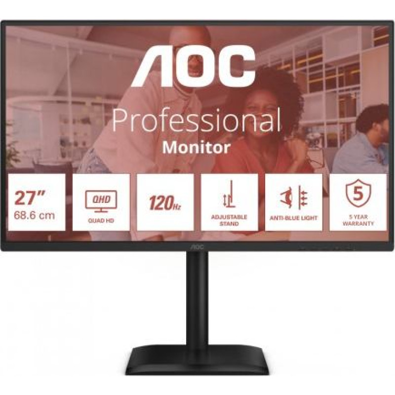 AOC Monitor 27 inches Q27E4CV IPS 120Hz HDMI DP USB-C RJ45