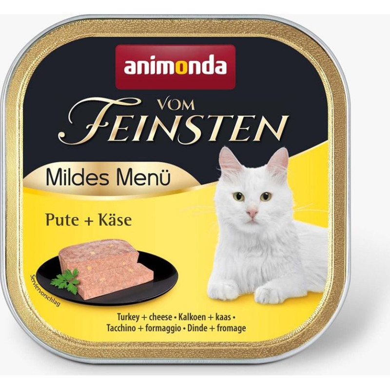 Animonda Vom Feinsten Adult Mildes Menu Turkey with cheese - wet cat food - 100g