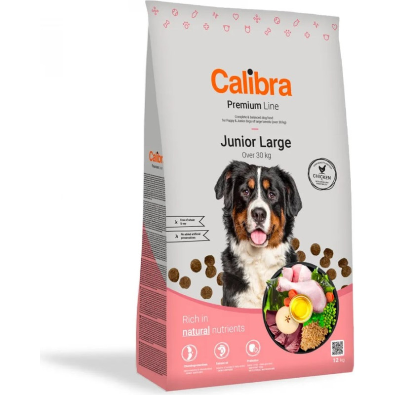 Calibra Premium Line Junior Large Chicken - dry dog food - 12kg