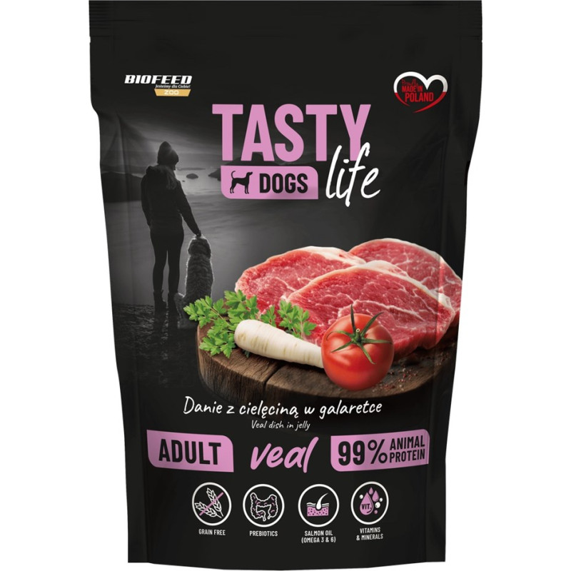 Biofeed Tasty Dogs Life Veal - wet dog food - 500g