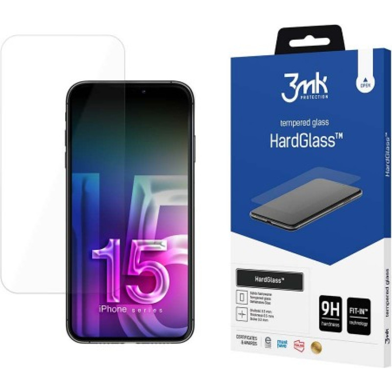 3MK HardGlass iPhone 15 Pro 6,1 hardglass 9H