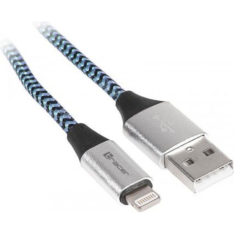 Tracer Cable USB 2.0 iPhone AM lightning 1,0m black-blue
