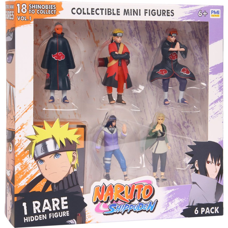 P.m.i. Kids World NARUTO SHIPPUDEN FIGURES - 6 PACK DELUXE EDITION VER. D