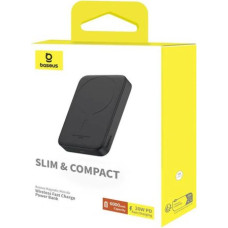 Baseus Power Bank Magnetic Mini Wireless Charging, PD 20W, 6000 mAh with Type-C to Type-C cable (0.3m) Black EU (P10059002113-00)