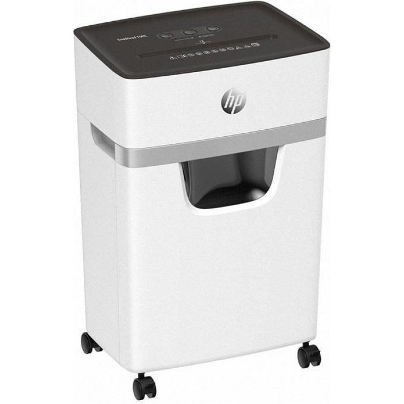 Hewlett-Packard HP ONESHRED 10MC shredder, micro cut, P-5, 10 card, 20l, light grey