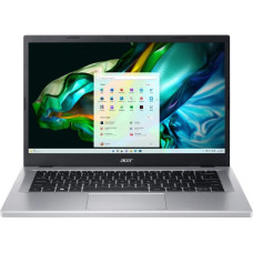 Acer Aspire 3 A314-36P-3772 Intel Core i3 N-series i3-N305 Laptop 35.6 cm (14") Full HD 8 GB LPDDR5-SDRAM 256 GB SSD Wi-Fi 6 (802.11ax) Windows 11 Home Silver New Repack/Repacked