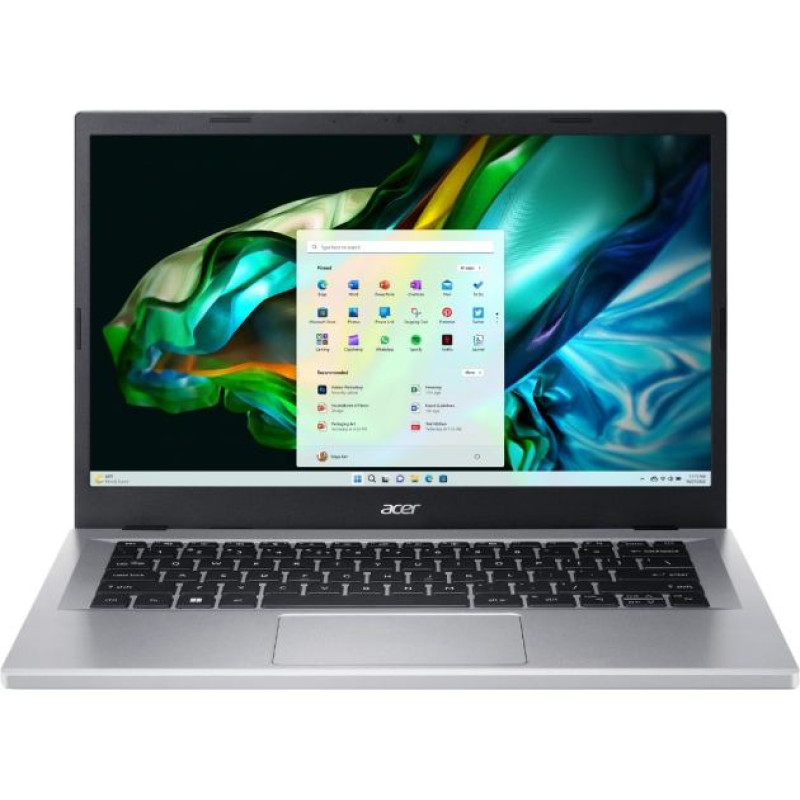 Acer Aspire 3 A314-36P-3772 Intel Core i3 N-series i3-N305 Laptop 35.6 cm (14") Full HD 8 GB LPDDR5-SDRAM 256 GB SSD Wi-Fi 6 (802.11ax) Windows 11 Home Silver New Repack/Repacked