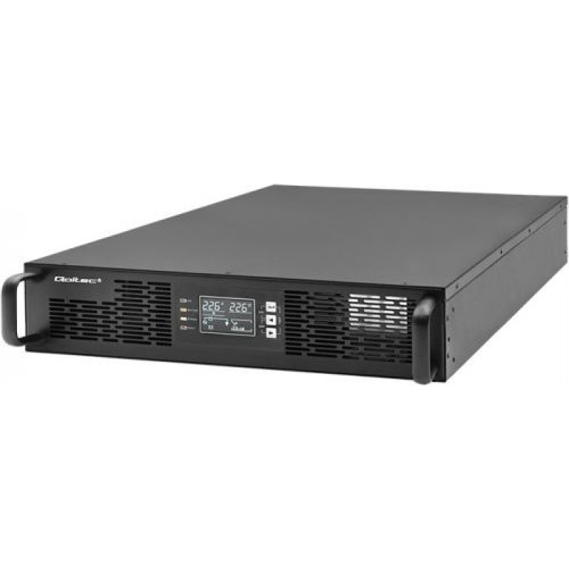 Qoltec UPS for RACK | 2kVA | 2000W | Power Factor 1.0| LCD | On-line