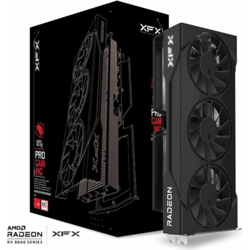XFX Graphics card. XFX SWIFT RX 9060XT OC 3-FAN 16GB