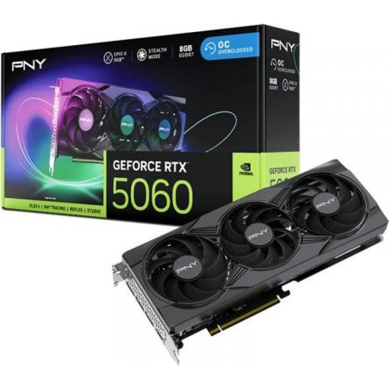 PNY Graphics Card GeForce RTX 5060 OC 8GB RGB VCG50608TFXXPB1-O