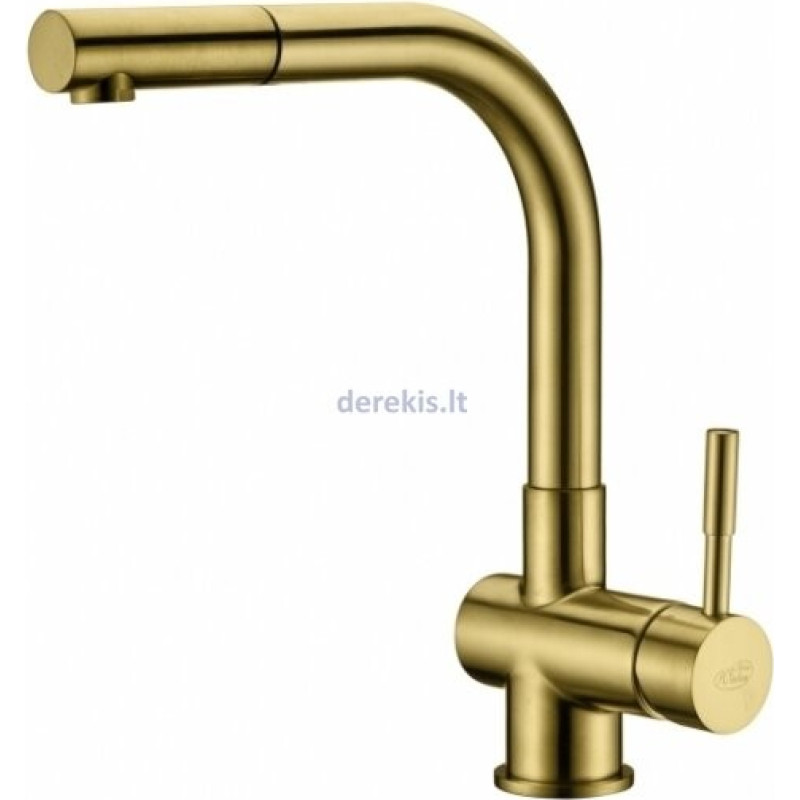 Bluewater Кухонный смеситель с выдвижным шлангом Blue Water Lira, искусственно состаренная латунь.