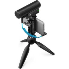 Sennheiser MKE 400 MOBILE KIT - Mikrofon pojemnościowy, superkardioidalny, wyposażony w filtr dolnoprzepustowy ze statywem Manfrotto