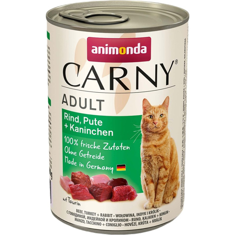 Animonda Carny Adult Beef, turkey, rabbit - wet cat food - 400g