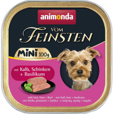 Animonda Vom Feinsten Adult Mini Veal, ham and basil - wet dog food - 100g