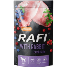 Dolina Noteci Rafi Rabbit, blueberry, cranberry - wet dog food - 500g
