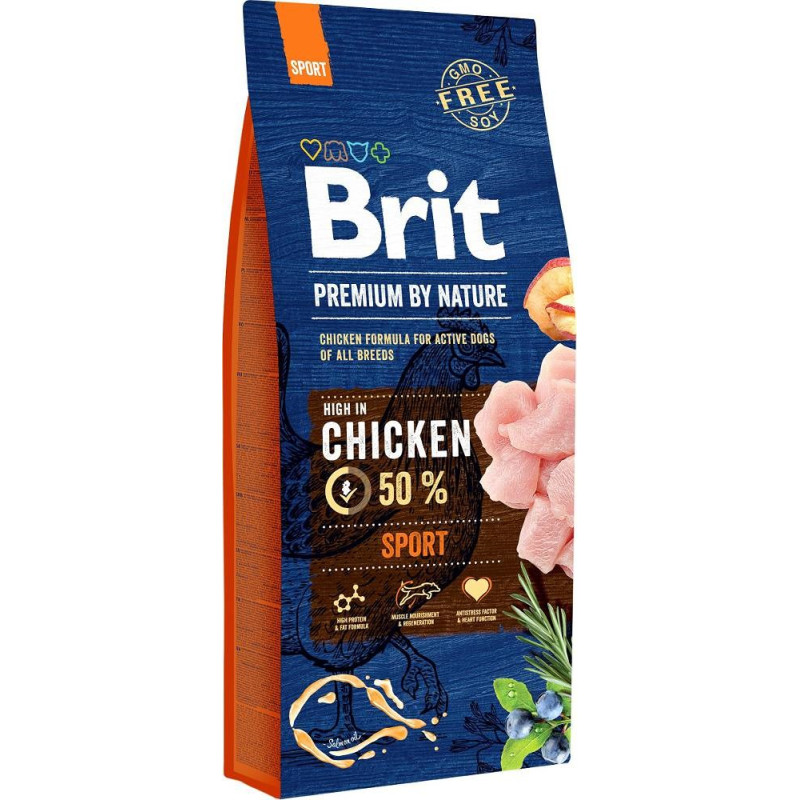 Brit Premium by Nature Sport Chicken - dry dog food - 15 kg