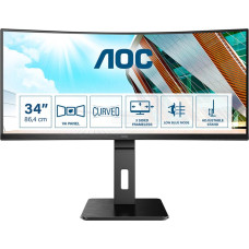 AOC P2 CU34P2A LED display 86.4 cm (34") 3440 x 1440 pixels Quad HD Black