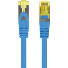 Lanberg Patch cord cat.6a S/FTP LSZH CU 0.25m blue fluke