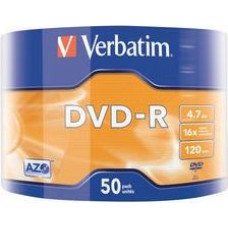 Verbatim DVD-R 16x 4.7GB 50P SP Matt Silver Wrap 43788