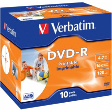 Verbatim DVD-R 16x 4.7GB 10P JC PRINTABLE 43521