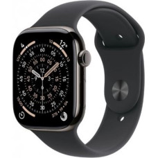 Apple Watch Series 11&nbsp;GPS + Cellular 46mm&nbsp;Slate Titanium Case with Black Sport Band - M/L