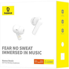 Baseus Earphone Bluetooth Bowie E19 TWS Earphones, BT 5.3, ENC, IPX5, White EU (A00069600223-00)