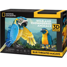 Cubic Fun Puzzle 3D 88 pieces Blue-throated macaws