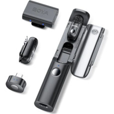 Boya Microphone Wireless Magic-03 2.4GHz with 2 transmitters and 2 receivers (Type-C, and 3.5mm Female) Black EU