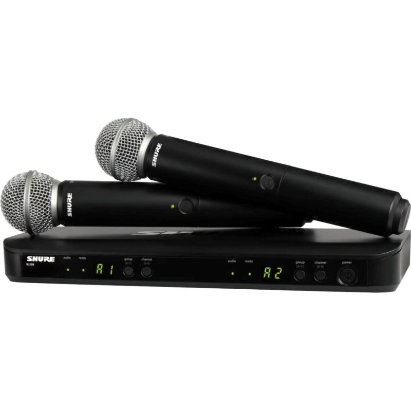 Shure BLX288E/SM58-H8E - wireless system with receiver and two SM58 microphones